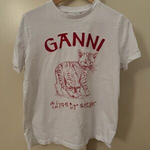 GANNI White Relaxed Future T-Shirt